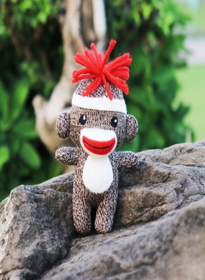 Plushland ألعاب قطيفة ناعمة لطيفة من Plushland على شكل قرد جوارب لتزيين شجرة عيد الميلاد - هدية رائعة لتزيين شجرة عيد الميلاد، مقاس 4 بوصات (Sockiez) - Image 3